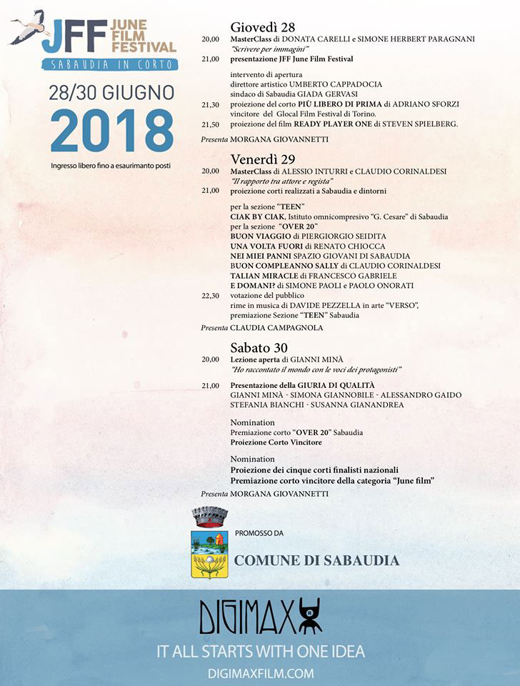 June Film Festival – Sabaudia in Corto 2018