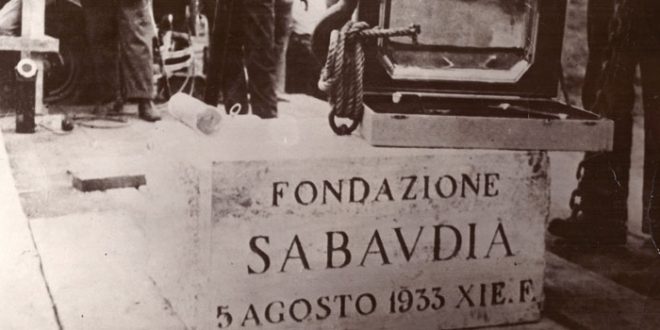 Fondazione_sabaudia_1933