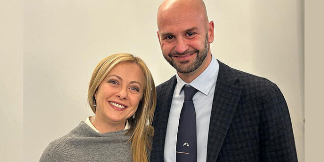 Giorgia Meloni e Nicola Procaccini